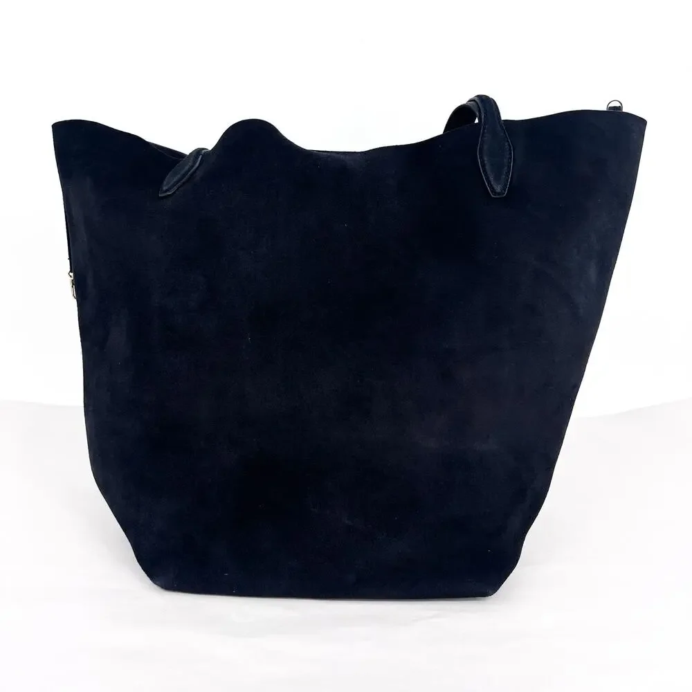 MADEWELL Women's The Oversized Shopper Tote Large Jet Blue Suede NWT